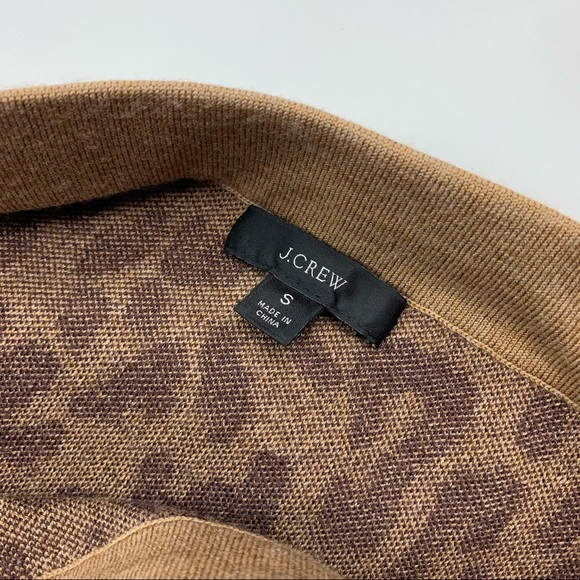 J. Crew Leopard Knit Merino Wool Skirt Small - Picture 9 of 9